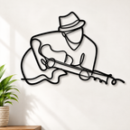 Guitarist Acrylic Wall Art – Minimalist Musician Wall Decor for Living Room, Bedroom & Music Room