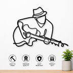 Guitarist Acrylic Wall Art – Minimalist Musician Wall Decor for Living Room, Bedroom & Music Room